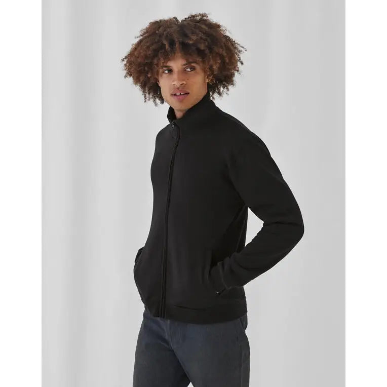 B&C ID.206 50/50 Unisex College Vetoketjulla - Musta / XS - Yritystekstiilit