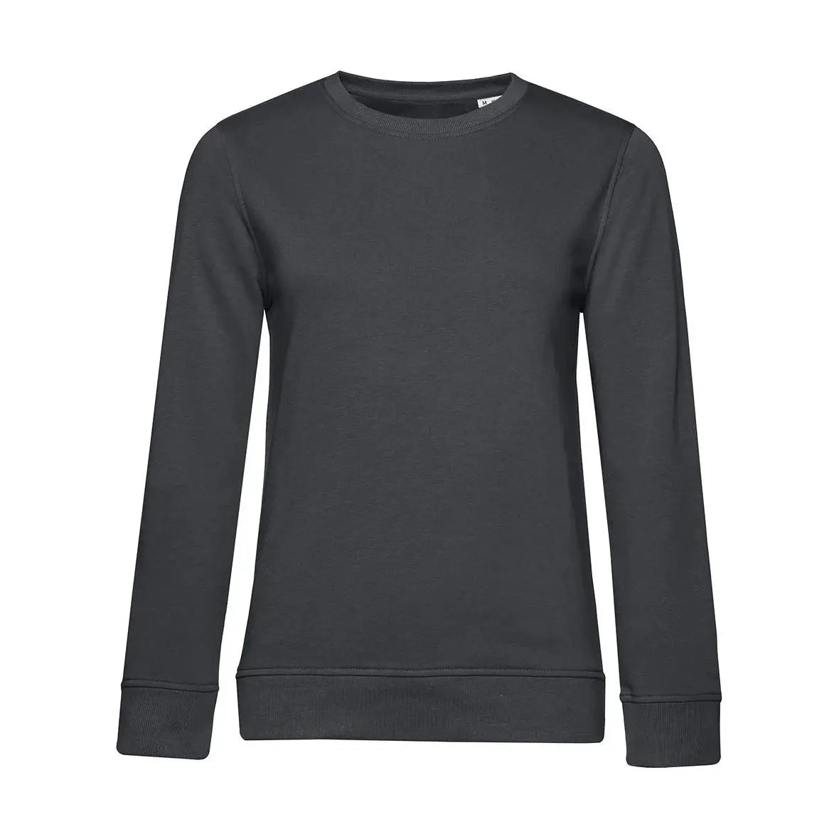 B&C Organic Inspire Crew Neck _° Naisten Collegepaita - Harmaa (Asphalt) / XS - Yritystekstiilit