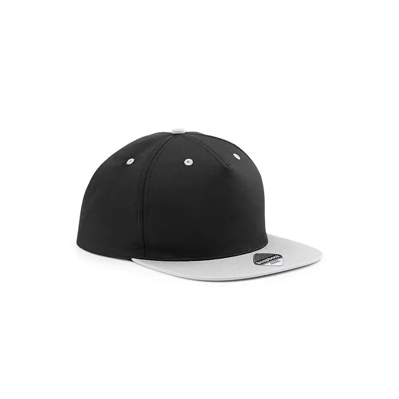 Beechfield Contrast Snapback B610C Lippis omalla painatuksella - Musta/Harmaa - Yritystekstiilit