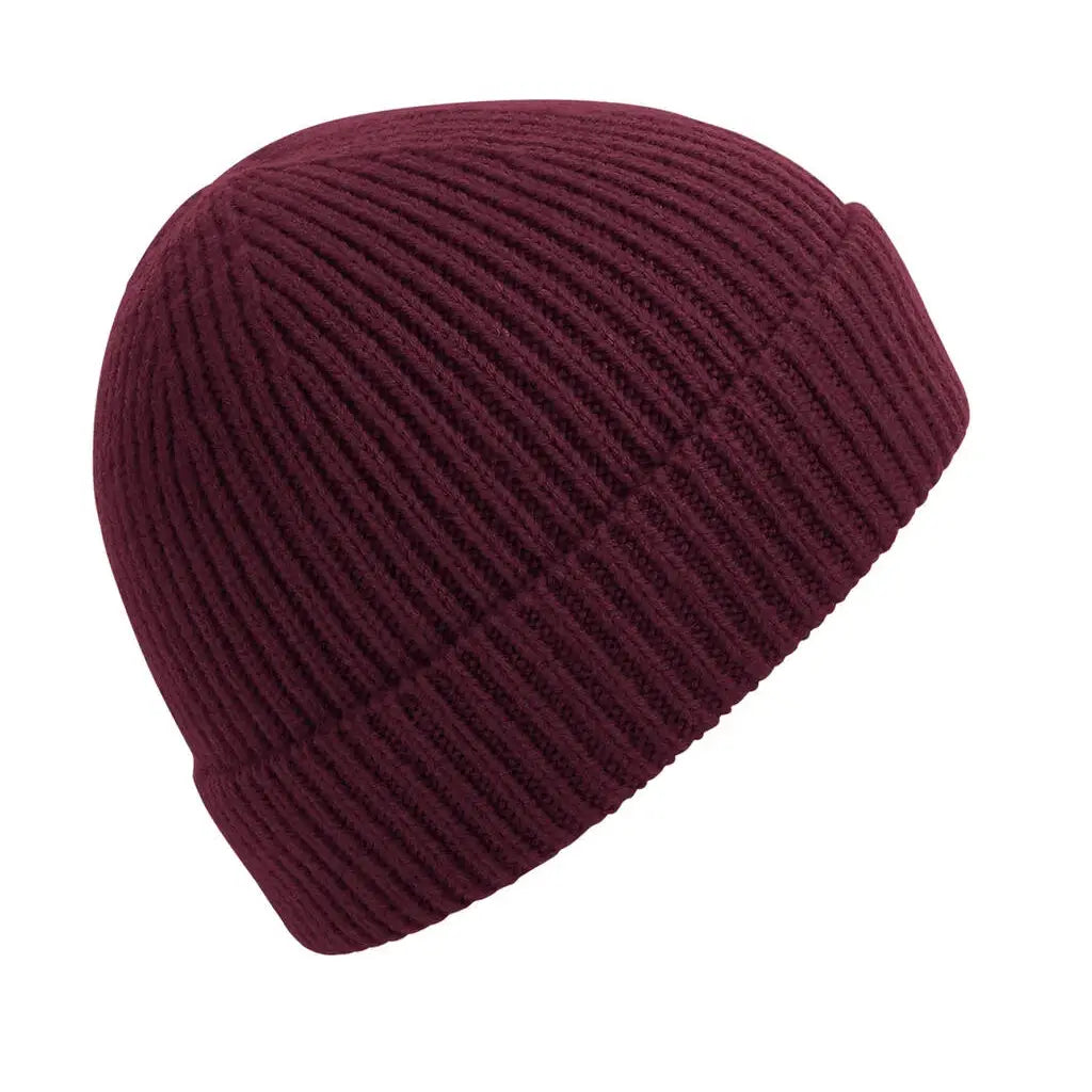 Beechfield Ribbineulottu pipo B380 - Punainen (Burgundy) - Yritystekstiilit