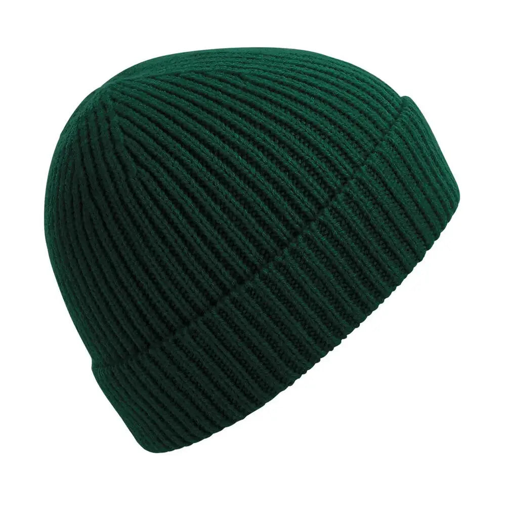 Beechfield Ribbineulottu pipo B380 - Vihreä (Bottle Green) - Yritystekstiilit