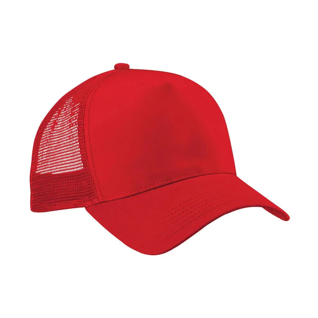 Beechfield Snapback Trucker B640 Lippalakki omalla logolla - Punainen - Yritystekstiilit