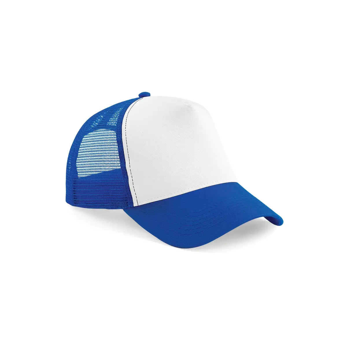 Beechfield Snapback Trucker B640 Lippalakki omalla logolla - Sininen (Bright Royal)/Valkoinen - Yritystekstiilit