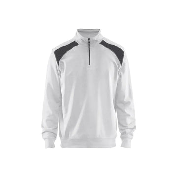 Blåkläder College lyhyt vetoketju 33531158 - Valkoinen/Tummanharmaa / XL - Blåkläder työvaatteet