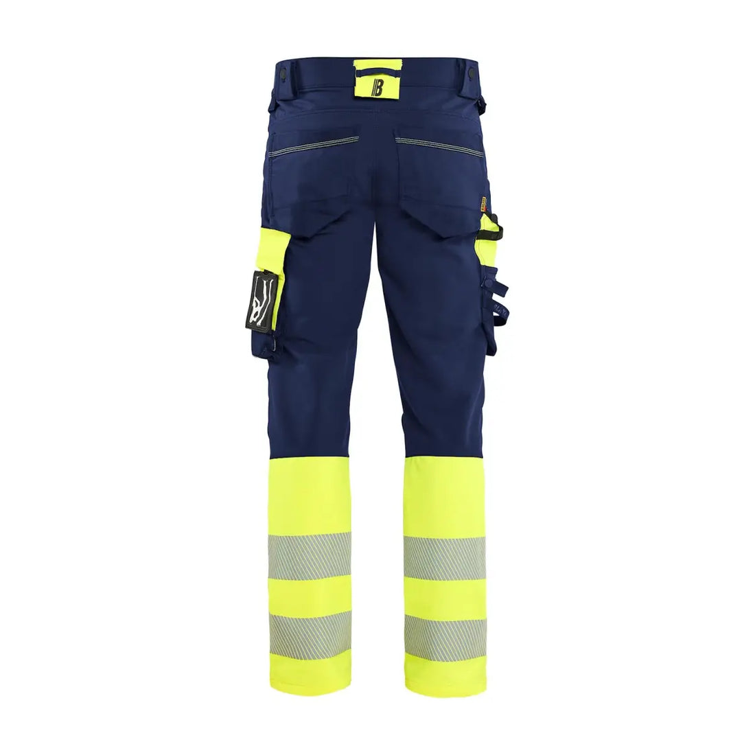 Blåkläder High-Vis Housut 4-Way Stretch 11261648 - Mariininsininen/Huomiokeltainen / D108 - Työvaatteet
