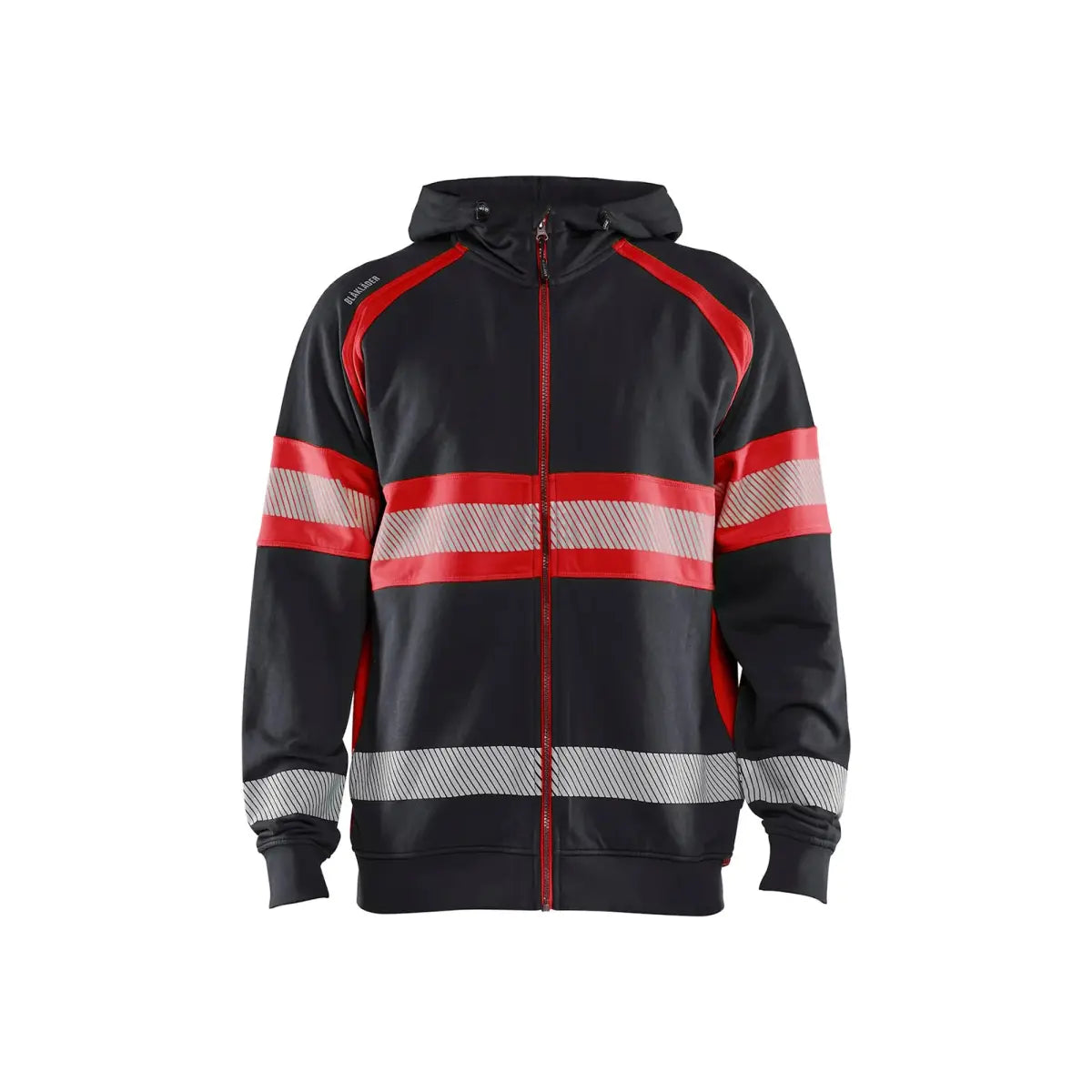 Blåkläder Highvis huppari 35521158 - Musta/Huomiopunainen / XXXL - Blåkläder työvaatteet