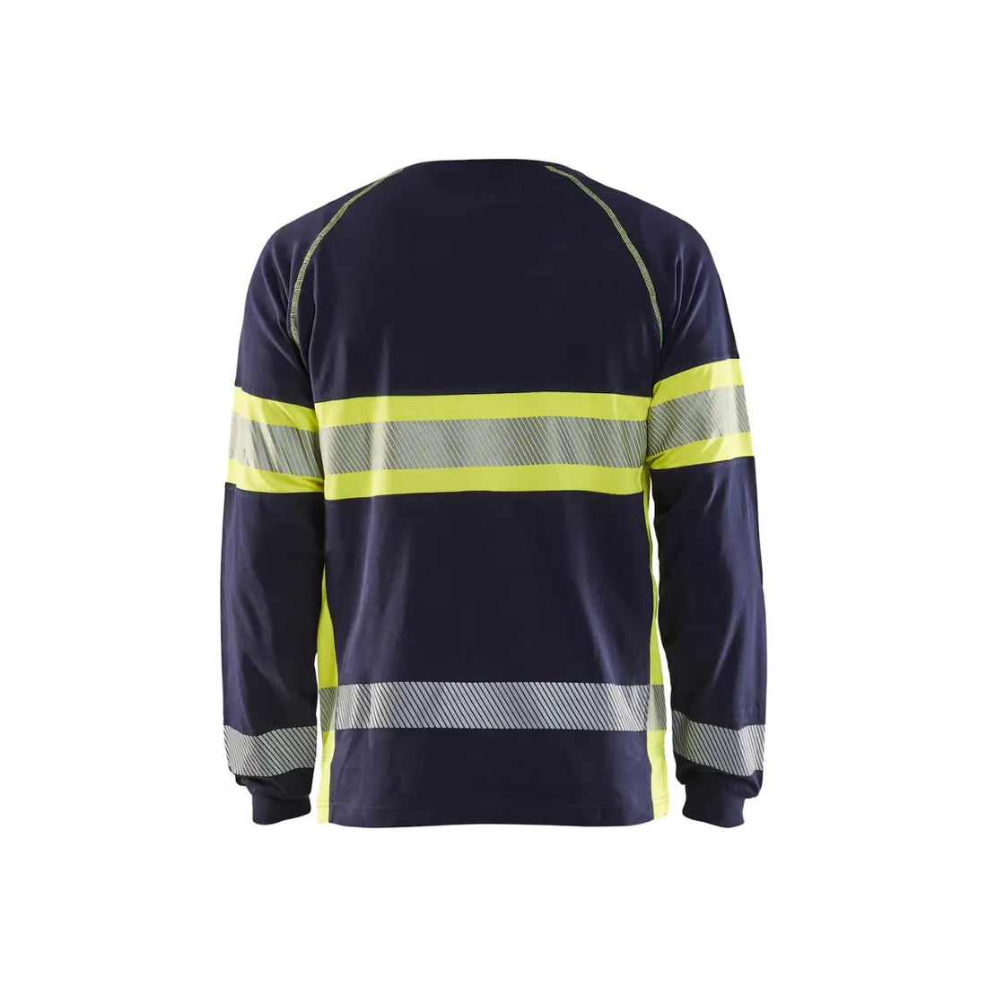 Blåkläder Highvis pitkähihainen t-paita 35101030 - Mariininsininen/Huomiokeltainen / 6XL - Blåkläder työvaatteet