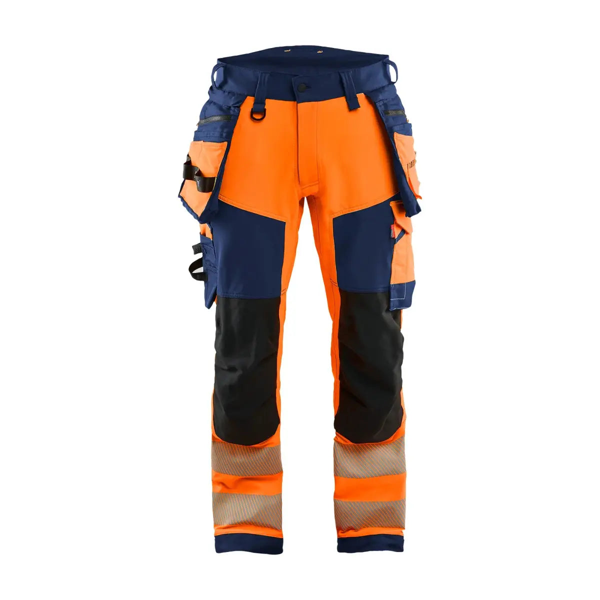 Blåkläder Highvis riipputaskuhousut 4-way stretch 11221648 - Huomio-oranssi/Mariininsininen / C44 - Työvaatteet