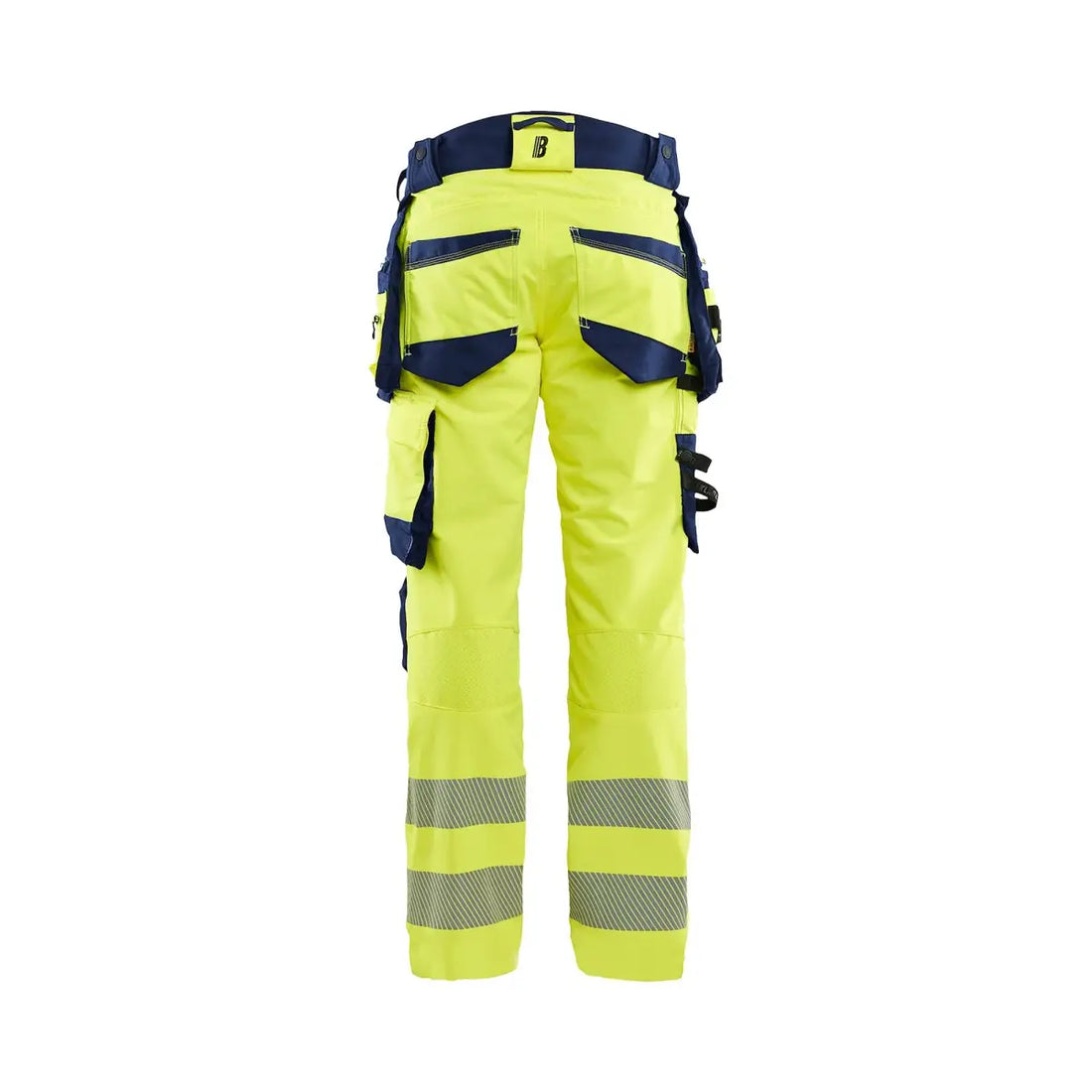 Blåkläder Highvis riipputaskuhousut 4-way stretch 11221648 - Huomiokeltainen/Mariininsininen / C150 - Työvaatteet