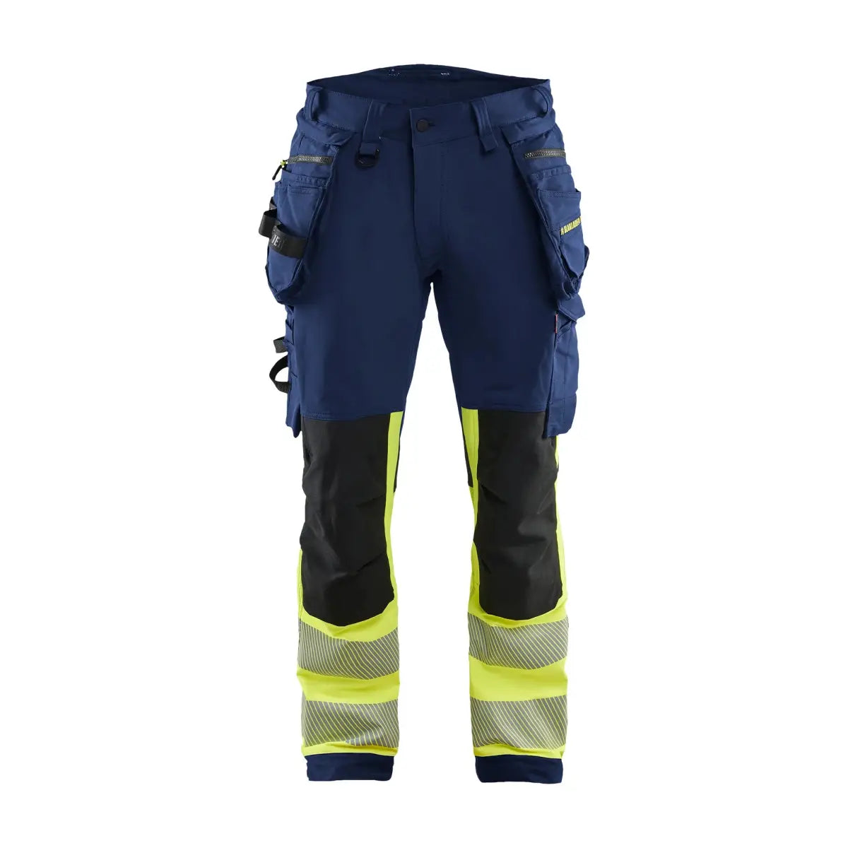 Blåkläder Highvis riipputaskuhousut 4-way stretch 11251648 - Mariininsininen/Huomiokeltainen / D88 - Työvaatteet