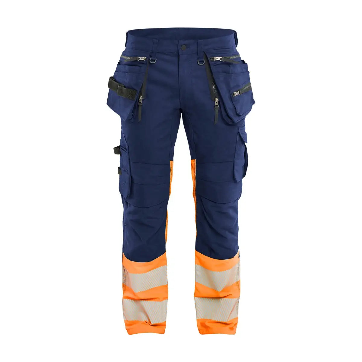 Blåkläder Highvis riipputaskuhousut stretch 11301149 - Mariininsininen/Huomio-oranssi / C144 - Työvaatteet