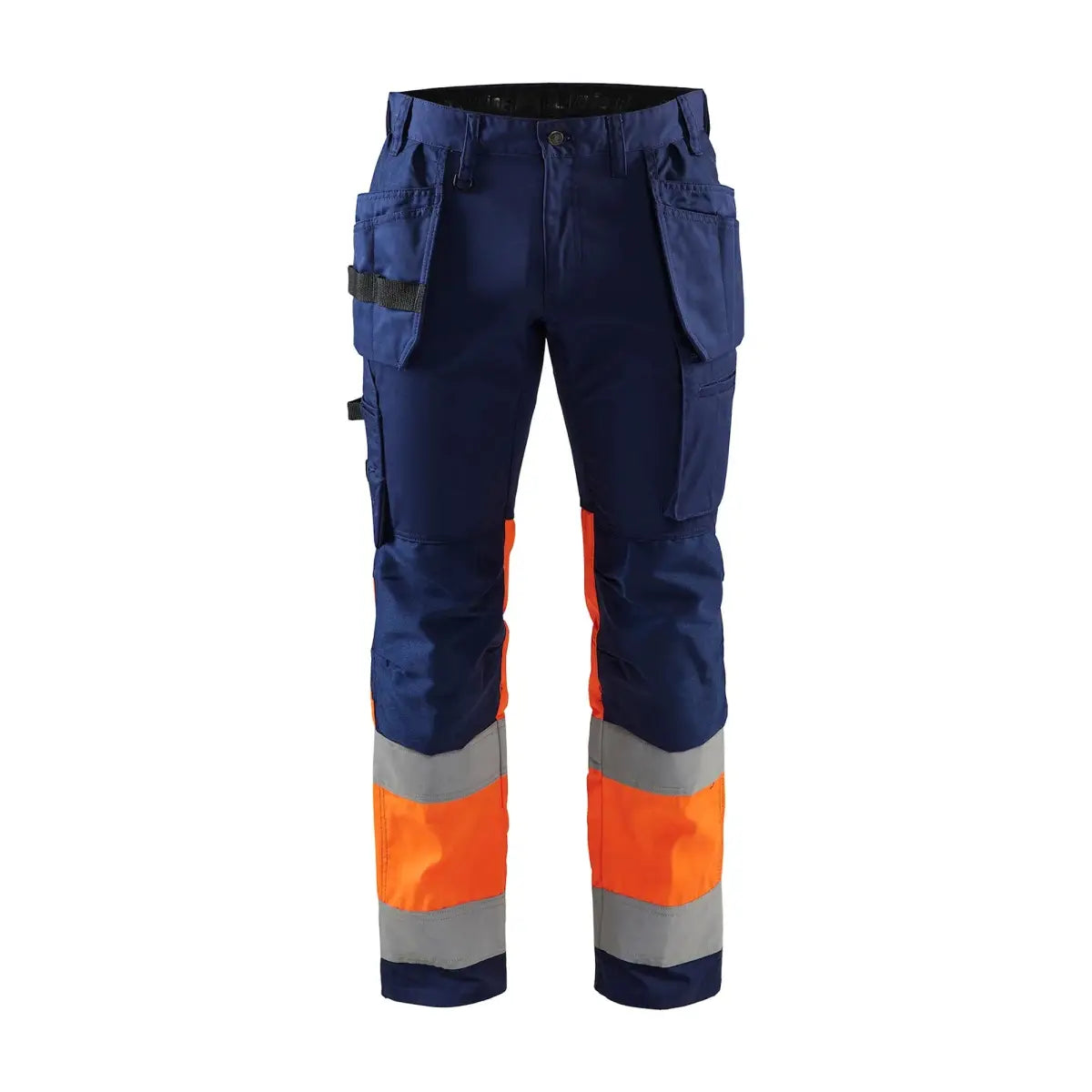 Blåkläder Highvis riipputaskuhousut stretch 15581811 - Mariininsininen/Huomio-oranssi / C148 - Työvaatteet