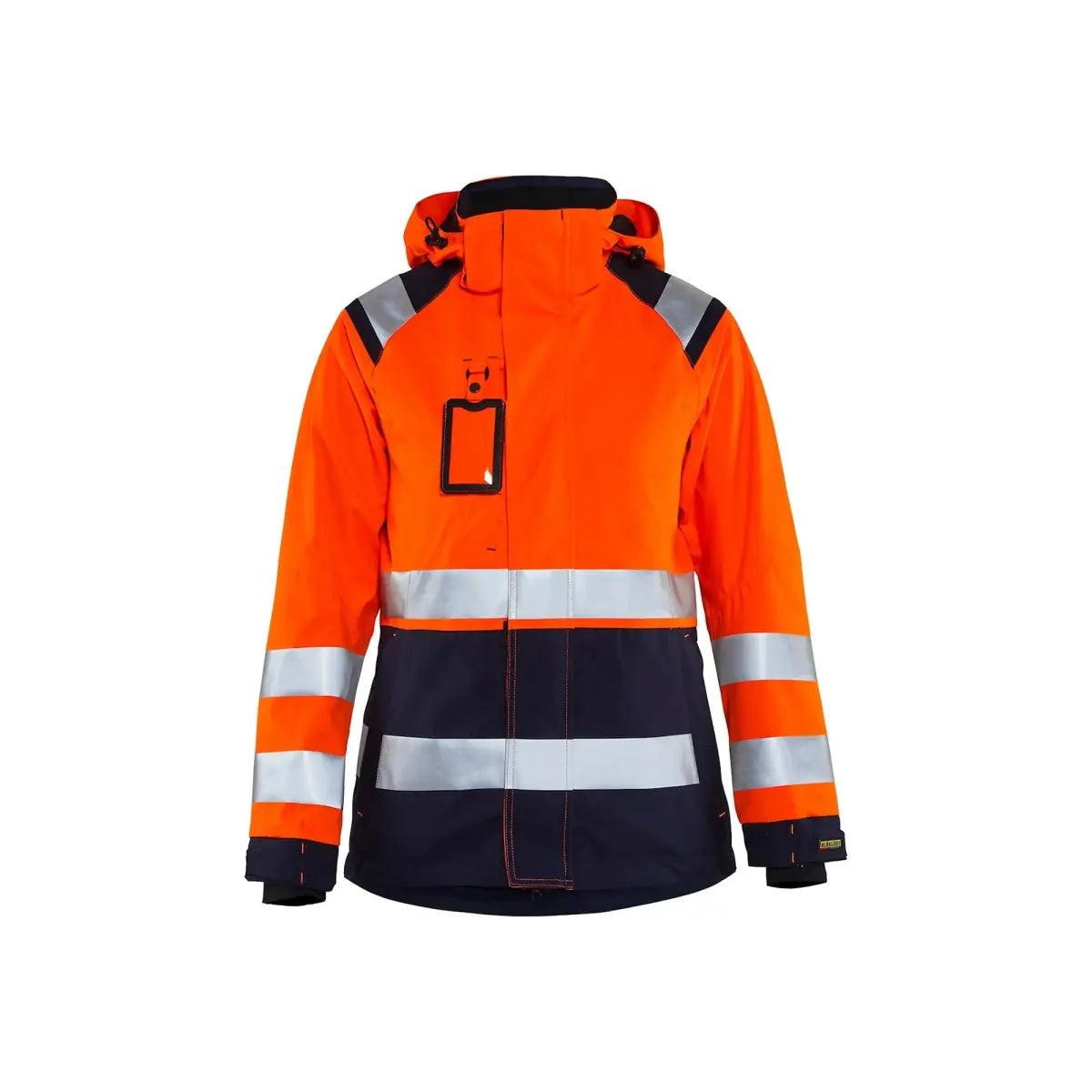 Blåkläder Naisten highvis kuoritakki 49041987 - Huomio-oranssi/Mariininsininen / L - Blåkläder työvaatteet