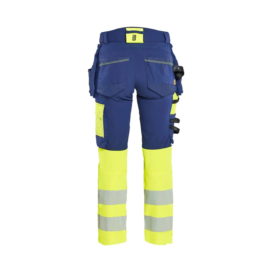 Blåkläder Naisten Highvis riipputaskuhousut 4-way stretch 70251648 - Mariininsininen/Huomiokeltainen / C48 - Blåkläder