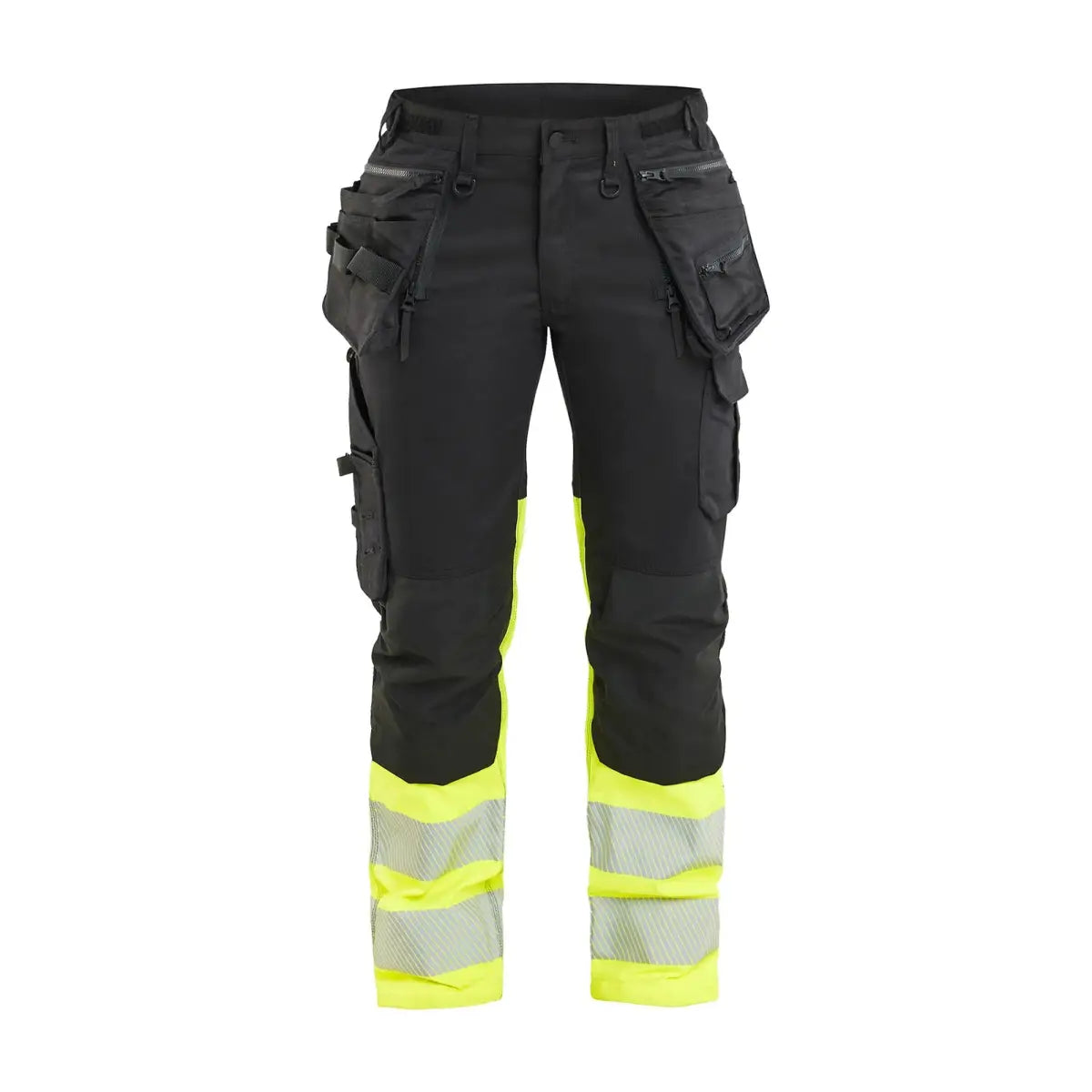 Blåkläder Naisten highvis riipputaskuhousut stretch 70301149 - Musta/Huomiokeltainen / D25 - Blåkläder työvaatteet