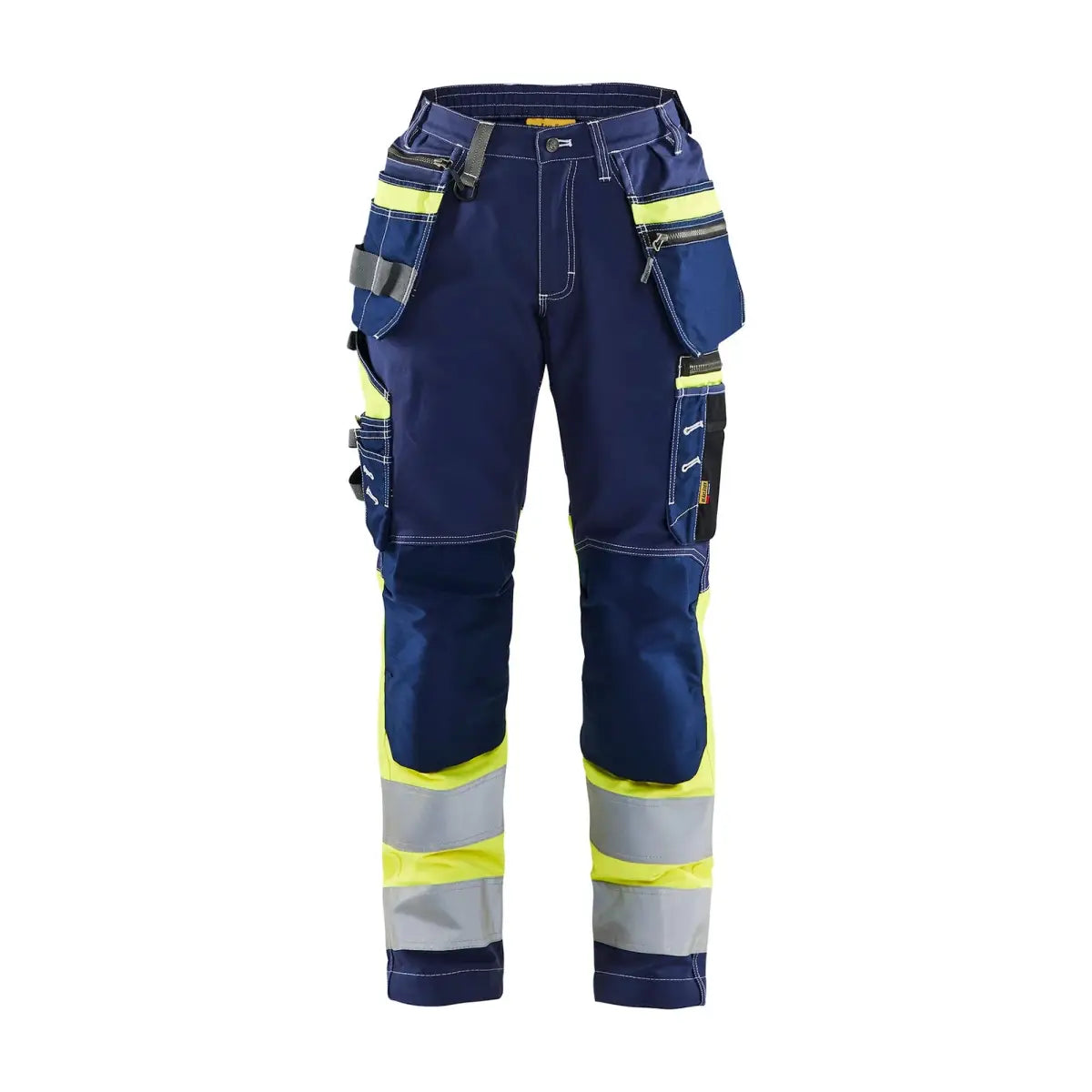 Blåkläder Naisten highvis riipputaskuhousut stretch 71961370 - Mariininsininen/Huomiokeltainen / C36 - Blåkläder