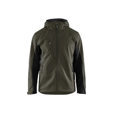Blåkläder Softshell-takki hupulla 47532516 - Tumma oliivinvihreä/Musta / 4XL - Blåkläder työvaatteet