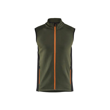 Blåkläder STRIKER fleece-liivi 47362539 - Metsän vihreä/Ruosteenpunainen / XXXL - Blåkläder työvaatteet