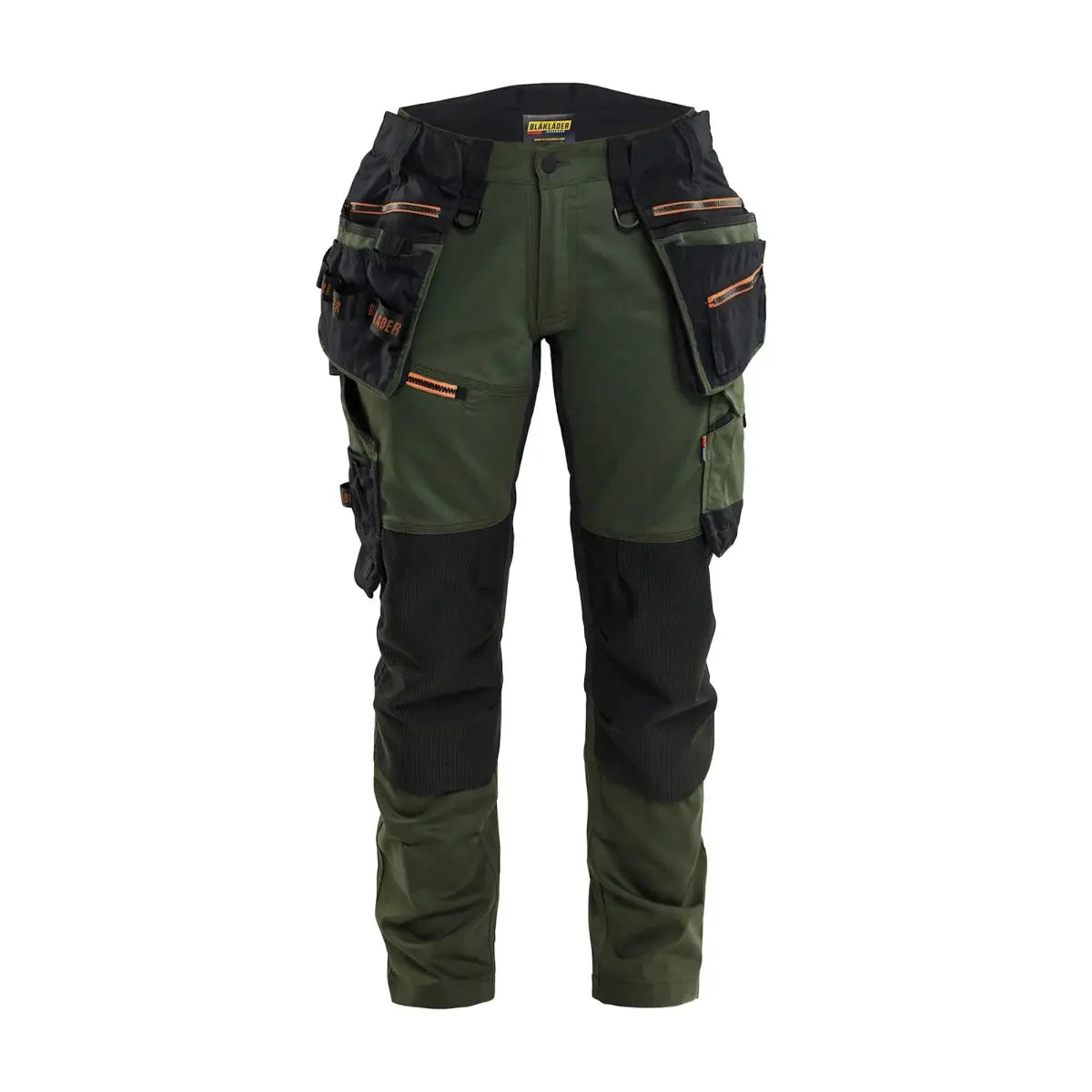Blåkläder STRIKER Naisten riipputaskuhousut stretch 71701149 - Metsän vihreä/Ruosteenpunainen / D21 - Blåkläder