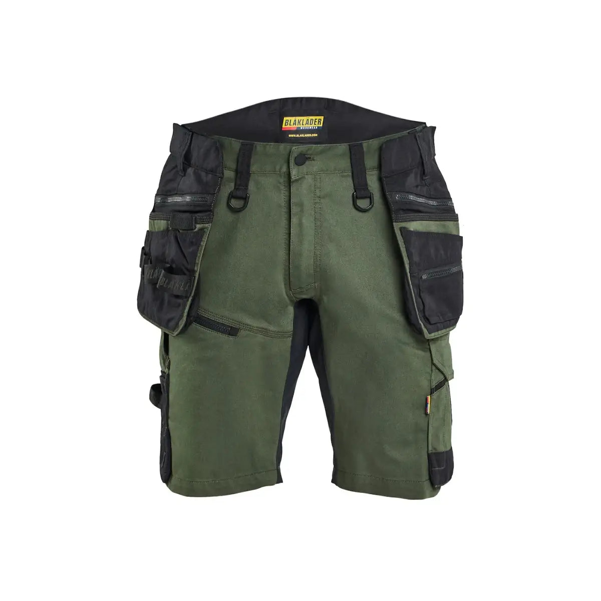 Blåkläder STRIKER Riipputaskushortsit stretch 19721149 - Metsänvihreä/Musta / C54 - Blåkläder työvaatteet