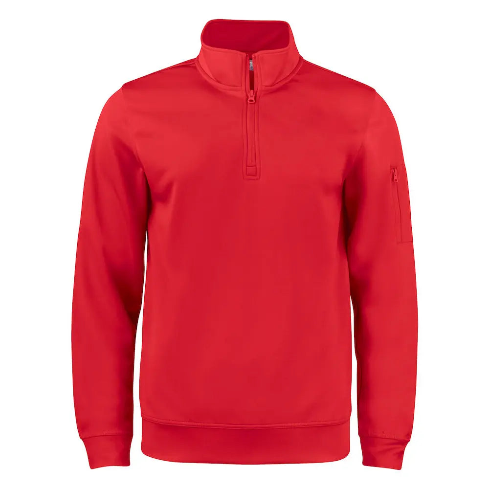 Clique Basic Active Half Zip College - Punainen / 4XL - Yritystekstiilit