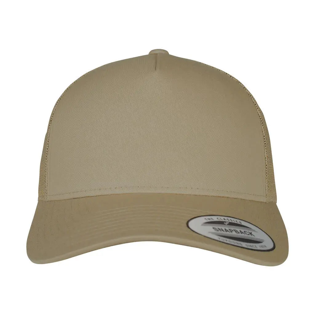 Flexfit 5-Paneeli Retro Trucker Lippalakki - Ruskea (Khaki) - Yritystekstiilit