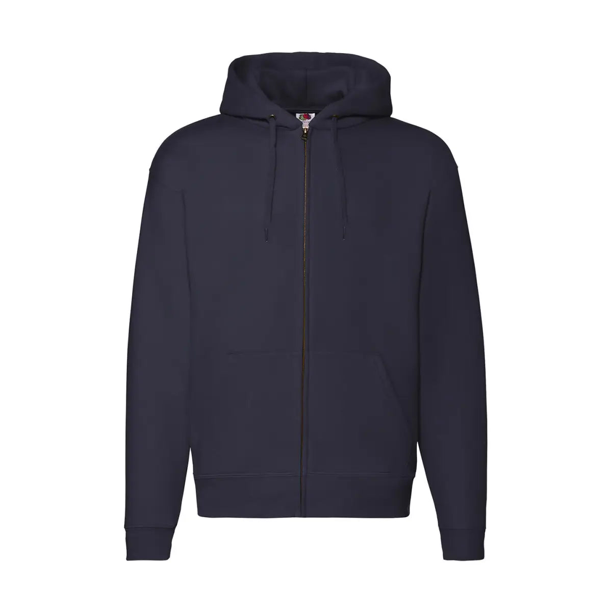 Fruit of the Loom Laadukas Vetoketjuhuppari - Sininen (Deep Navy) / S - Yritystekstiilit