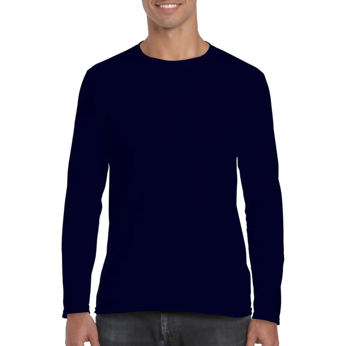 Gildan Sofstyle Pitkähihainen T-Paita - Sininen (Navy) / S - Yritystekstiilit