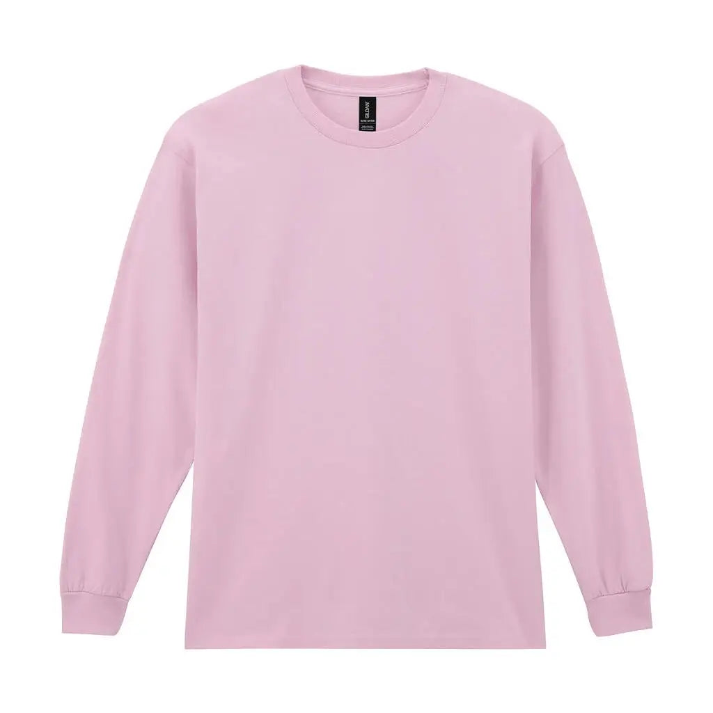 Gildan Ultra Cotton Pitkähihainen T-Paita - Punainen (Light Pink) / S - Yritystekstiilit