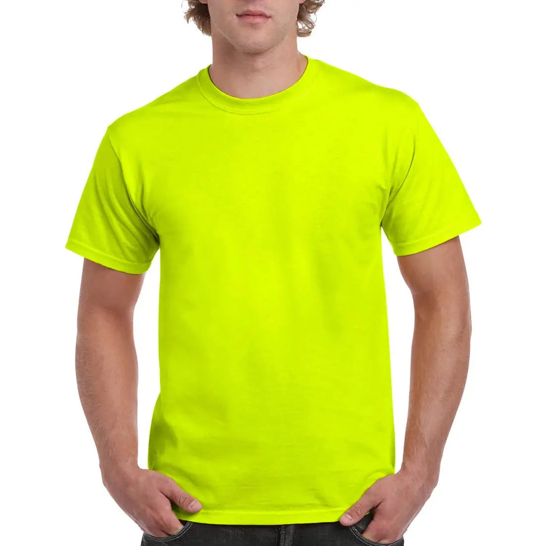 Gildan Ultra Cotton T-Paita - Vihreä (Safety Green-Yellow) / S - Yritystekstiilit