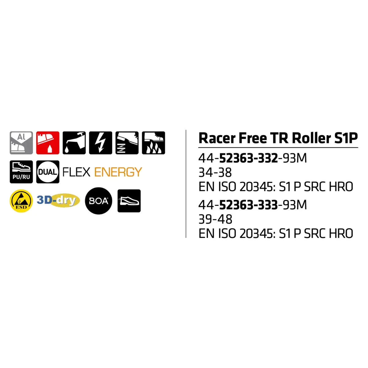 OUTLET Sievi Racer Free TR Roller S1P Turvalenkkarit - Outlet