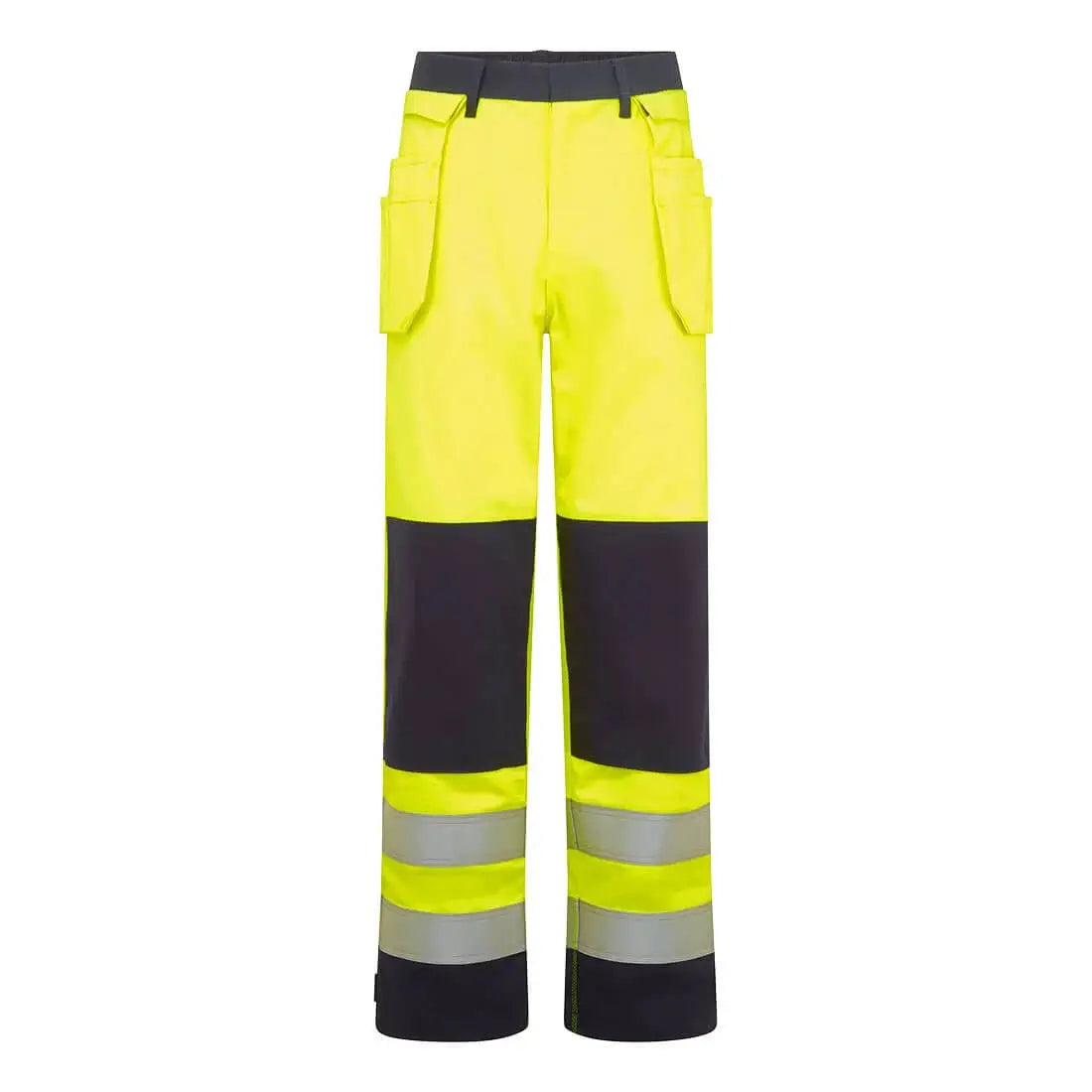 Portwest Bizflame Hi-Vis kontrasti FR housut riipputaskuilla FR440 - L - Työhousut