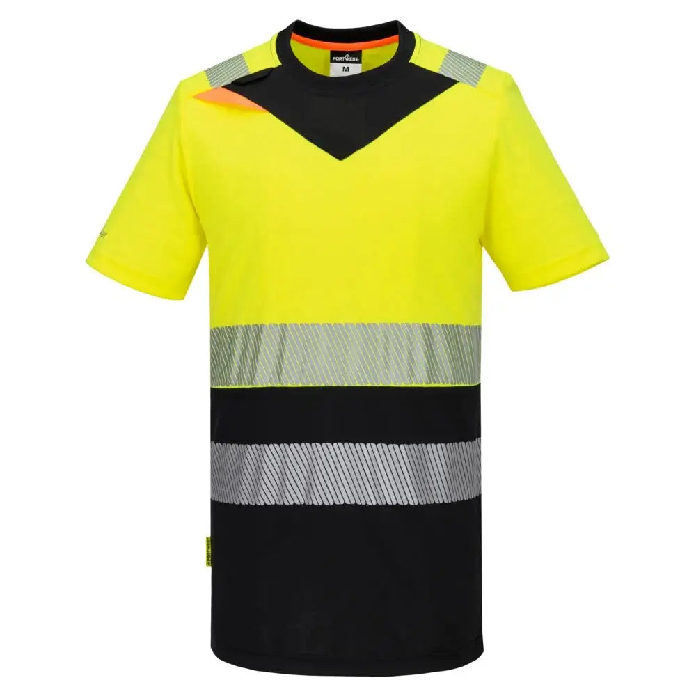 Portwest DX4 Hi-Vis T-paita (luokka 1) DX434 - kelta/ musta / 4XL - Työpaidat