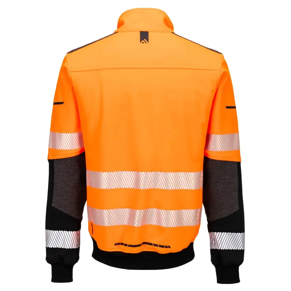 Portwest EV4 Hi-Vis Softshell Bomber-takki (3L) EV468 - Oranssi/Musta / L - Työtakit