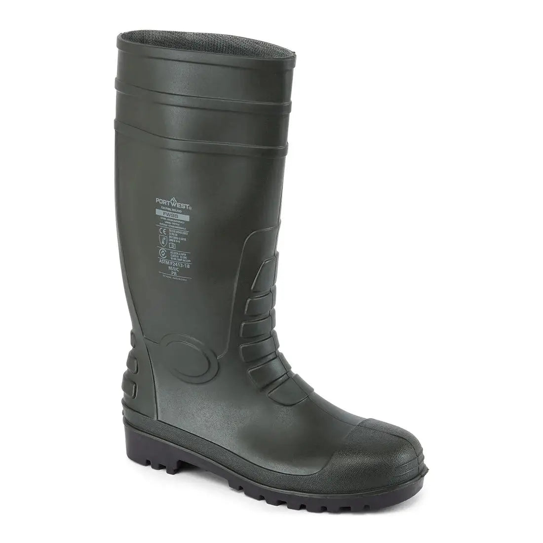Portwest FW95 Total safety Wellington turvasaapas S5 - Vihreä / 36 - Työsaappaat