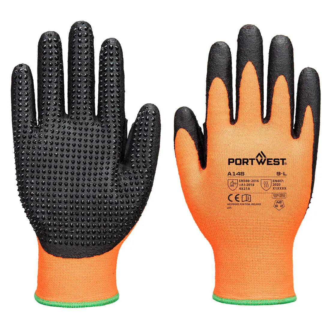 Portwest Grip 13 High-Dotted Glove A148 - S - Yleiskäsineet