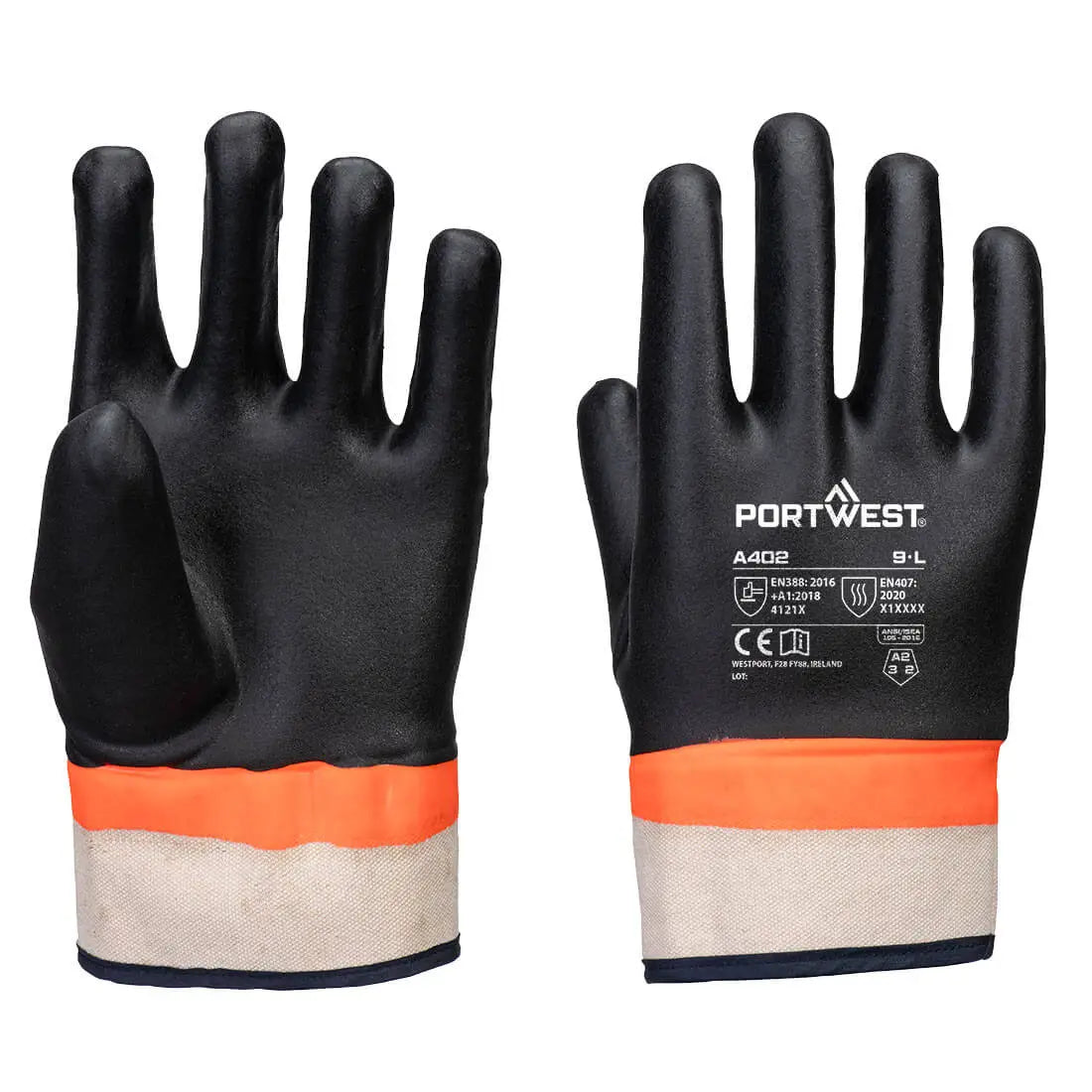 Portwest Grip PVC Double-Dipped Sandy A402 - L - Yleiskäsineet