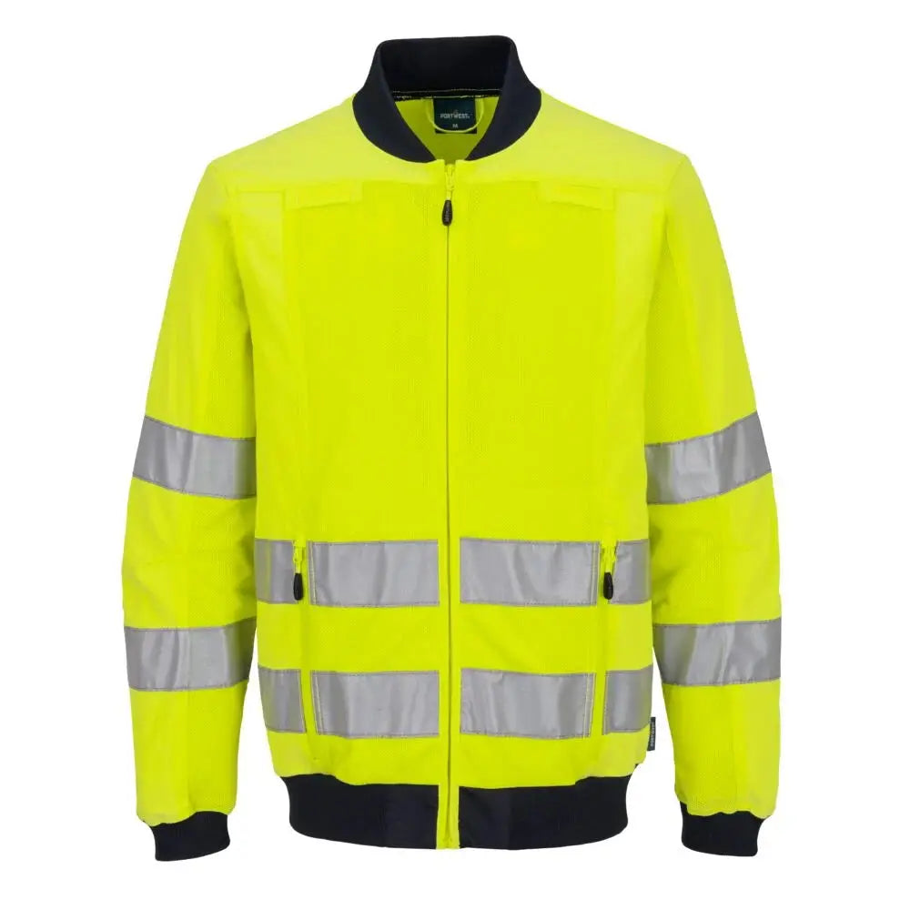 Portwest Hi-Vis Mesh Panel Työtakki T164 - Kelta/navy / 4XL - Työtakit