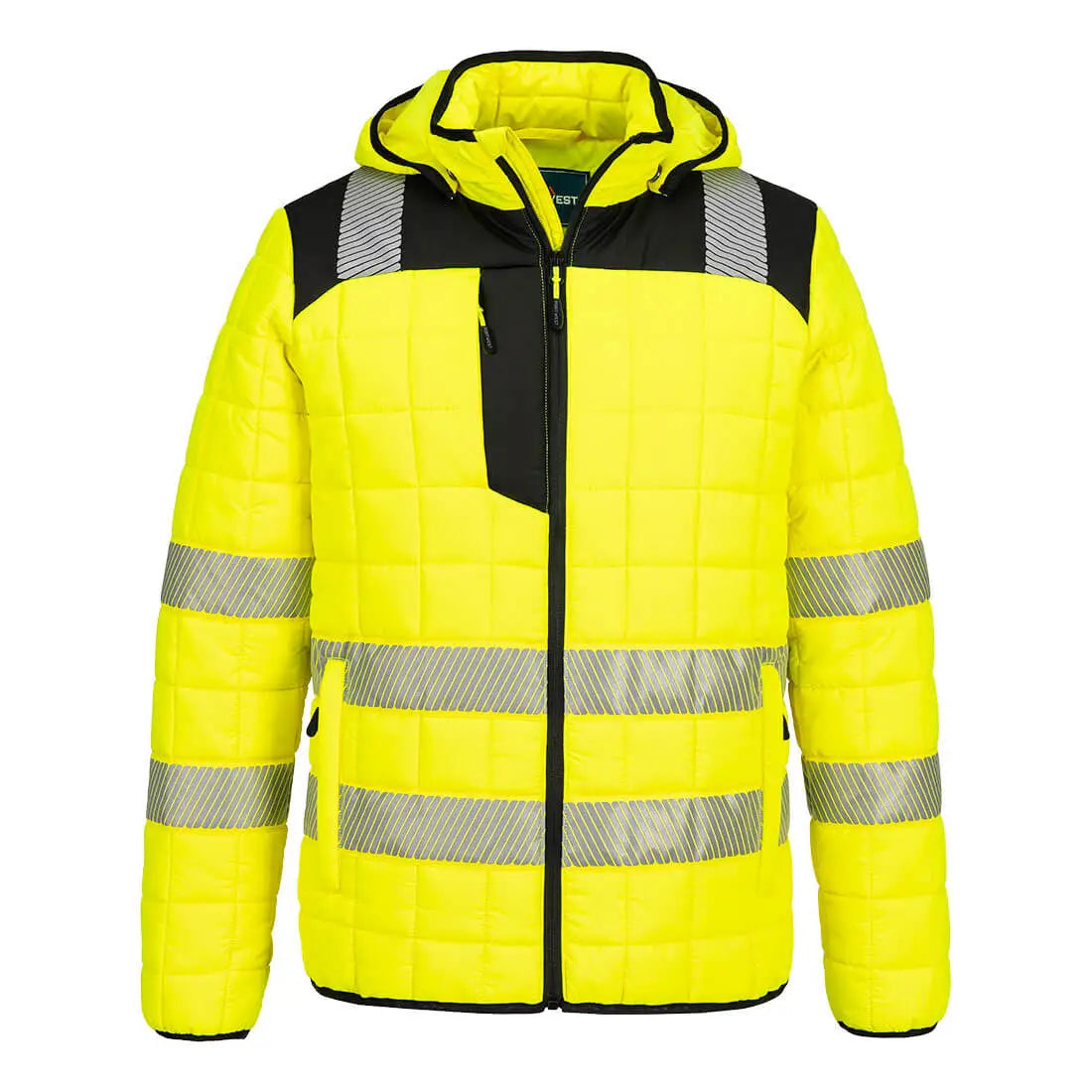 Portwest PW3 Hi-Vis Kevyttoppatakki T165 - kelta/ musta / 4XL - Työtakit