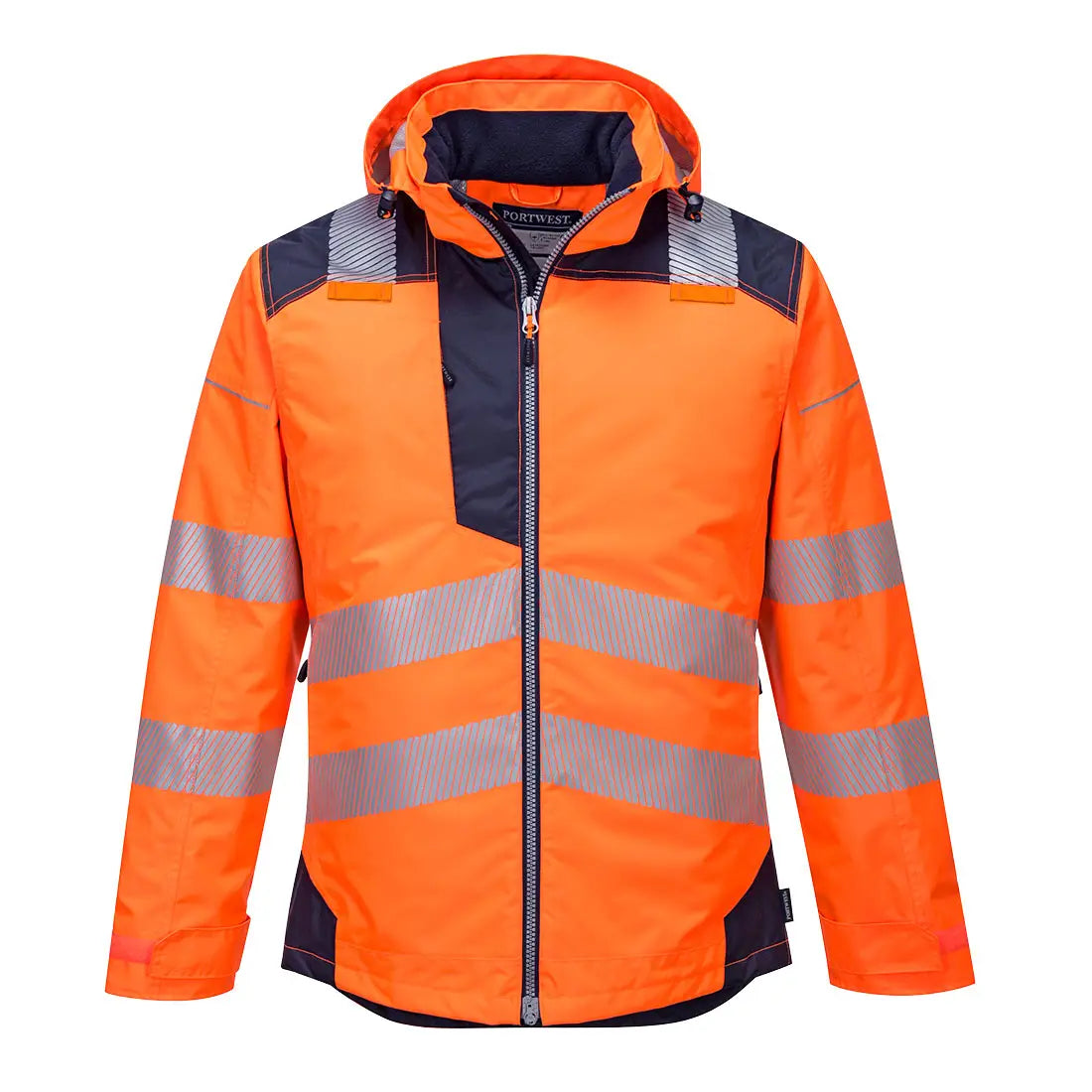 Portwest Pw3 Hi-Vis Talvitakki - Oranssi/Sininen (Navy) / 4XL - Työvaatteet