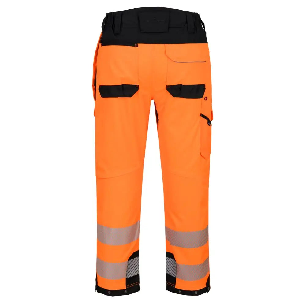 Portwest PW3 Hi-Vis Turvavaljashousut T142 - Oranssi/Musta / 2XL - Työhousut