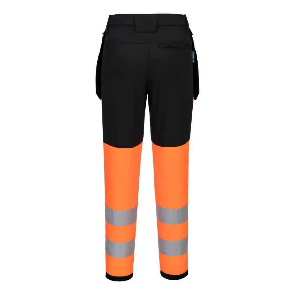 Portwest WX2 Eco Hi-Vis luokan 1 naisten Stretch-housut CD847 - Oranssi/Musta / 24 - Työhousut