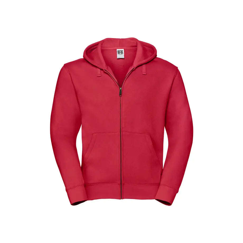 Russell Authentic Vetoketjuhuppari - Punainen (Classic Red) / XS - Yritystekstiilit
