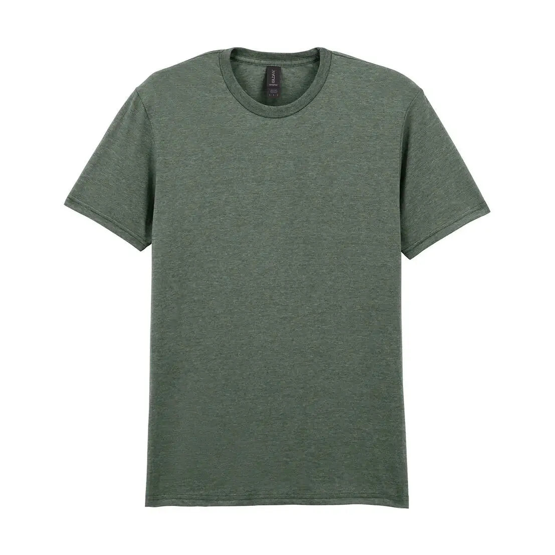 T-Paita kahdella Painatuksella - Min. 20kpl - Vihreä (Heather Military Green) / S - Yritystekstiilit