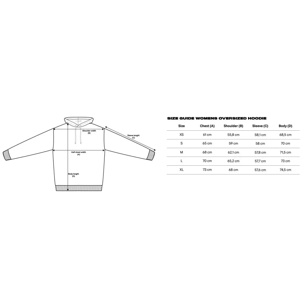 True Blanks Naisten Oversize Huppari - Yritystekstiilit